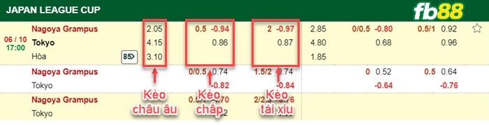 Fb88 bảng kèo trận đấu Nagoya Grampus vs FC Tokyo