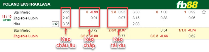 Fb88 bảng kèo trận đấu Stal Mielec vs Zaglebie Lubin