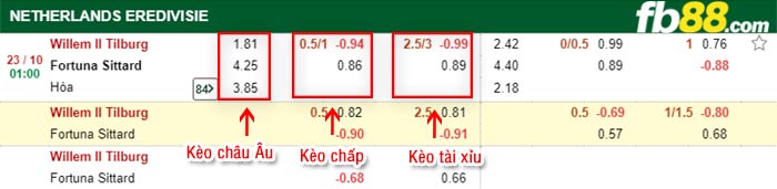 fb88-bảng kèo trận đấu Willem II vs Fortuna Sittard