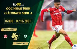 fb88-chi tiết kèo trận đấu Internacional vs America MG