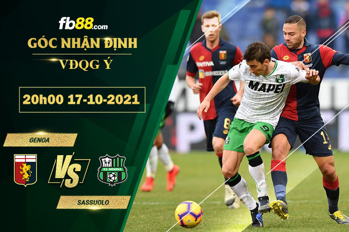 Fb88 soi kèo trận đấu Genoa vs Sassuolo