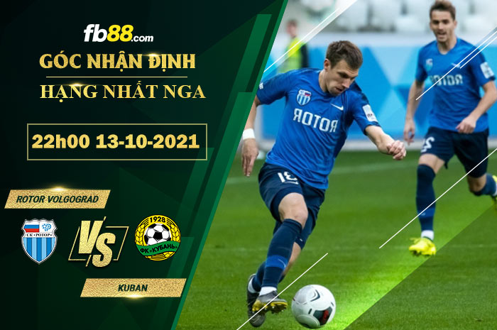 Fb88 soi kèo trận đấu Rotor Volgograd vs Kuban