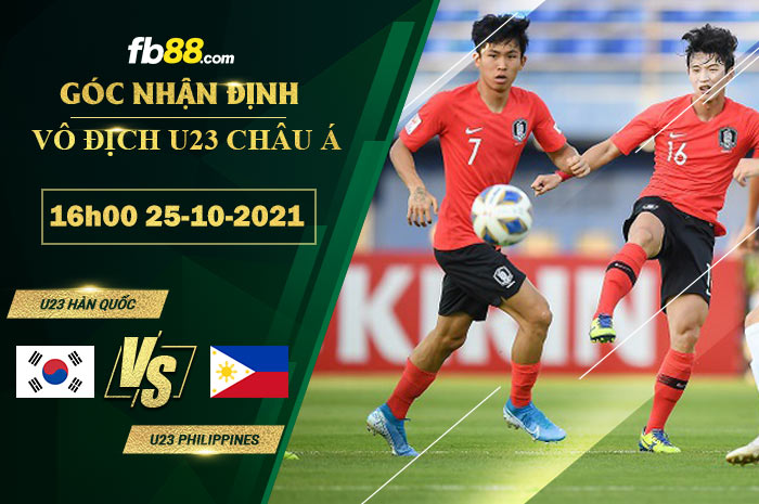 Fb88 soi kèo trận đấu U23 Hàn Quốc vs U23 Philippines