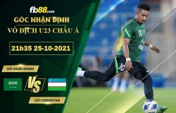 Fb88 soi kèo trận đấu U23 Saudi Arabia vs U23 Uzbekistan
