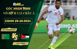 Fb88 soi kèo trận đấu U23 Turkmenistan vs U23 Jordan