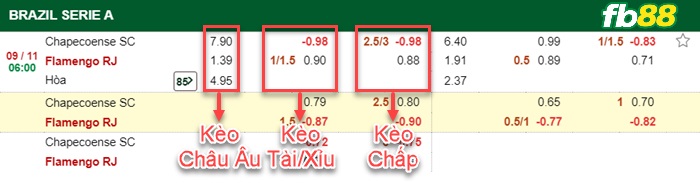 Fb88 bảng kèo trận đấu Chapecoense vs Flamengo