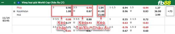 Fb88 bảng kèo trận đấu Pháp vs Kazakhstan