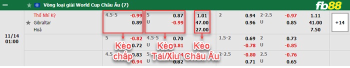 Fb88 bảng kèo trận đấu Thổ Nhĩ Kỳ vs Gibraltar