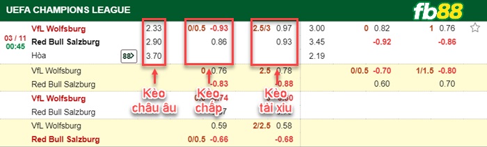 Fb88 bảng kèo trận đấu Wolfsburg vs Salzburg