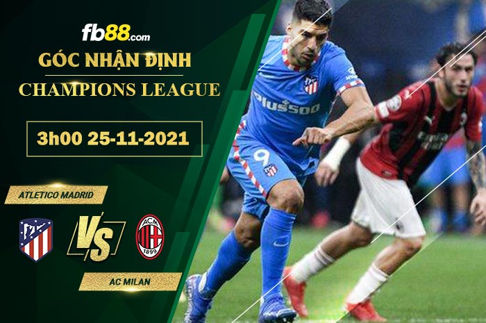 Fb88 soi kèo trận đấu Atletico Madrid vs AC Milan