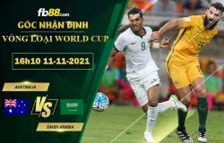 Fb88 soi kèo trận đấu Australia vs Saudi Arabia