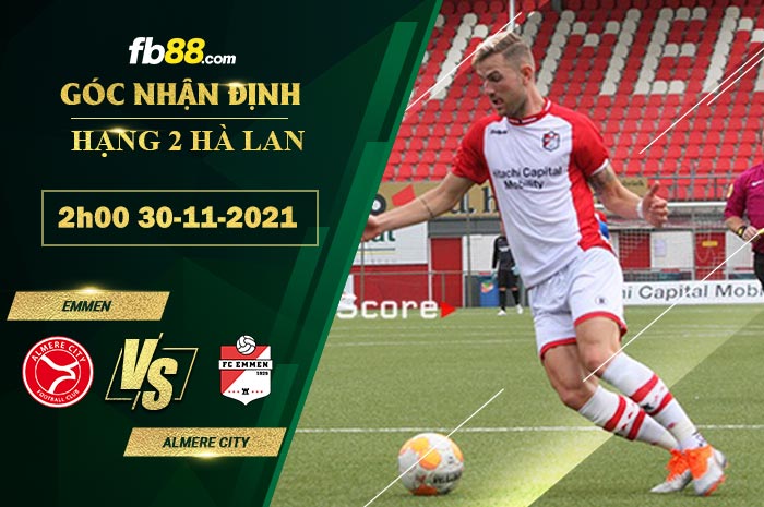 Fb88 soi kèo trận đấu Emmen vs Almere City