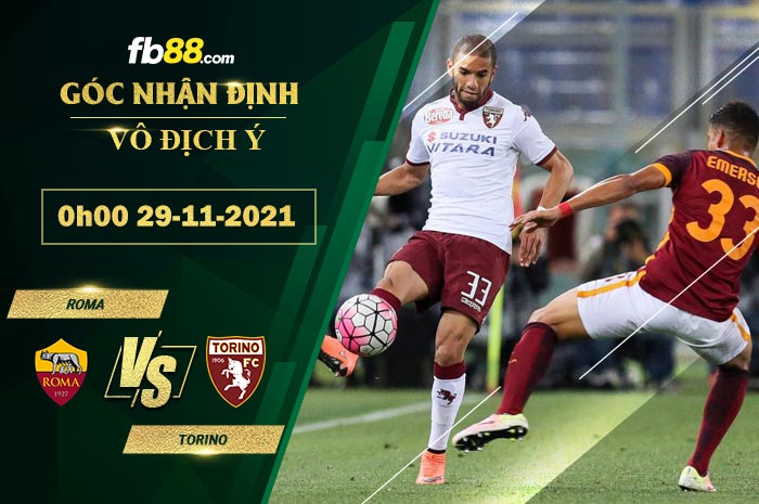 Fb88 tỷ lệ kèo trận đấu Roma vs Torino