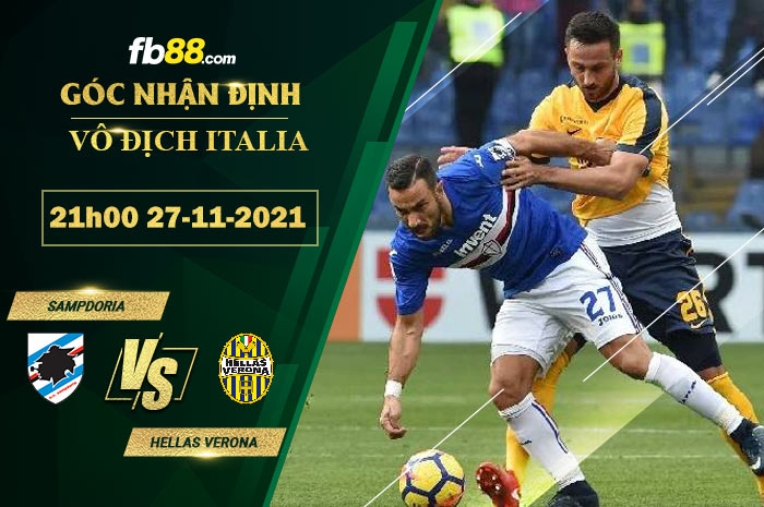Fb88 soi kèo trận đấu Sampdoria vs Hellas Verona