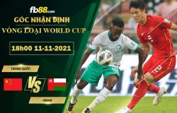 Fb88 soi kèo trận đấu Trung Quốc vs Oman