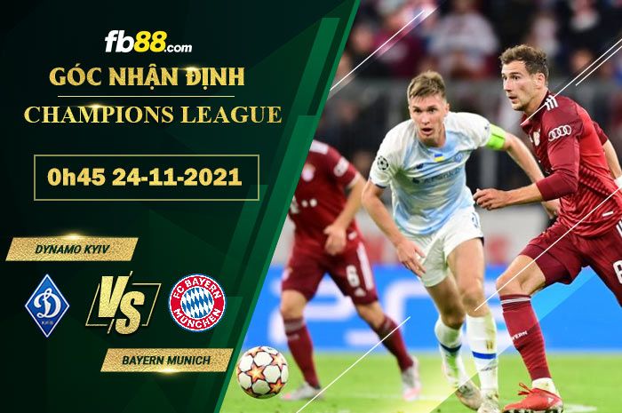 Fb88 soi kèo trận đấu Dynamo Kyiv s Bayern Munich