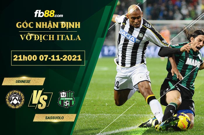 Fb88 soi kèo trận đấu Udinese vs Sassuolo