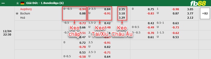 Fb88 bảng kèo trận đấu Augsburg vs Bochum