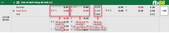 Fb88 bảng kèo trận đấu Barnsley vs West Brom