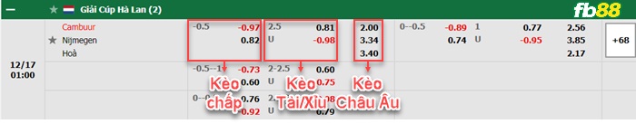 Fb88 bảng kèo trận đấu Cambuur vs N.E.C. Nijmegen