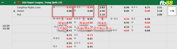 Fb88 bảng kèo trận đấu Cangzhou Mighty vs Wuhan FC