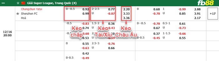 Fb88 bảng kèo trận đấu Changchun YaTai vs Shenzhen FC