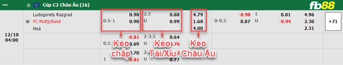 Fb88 bảng kèo trận đấu Ludogorets vs Midtjylland