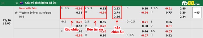 fb88-bảng kèo trận đấu Newcastle Jets vs Western Sydney