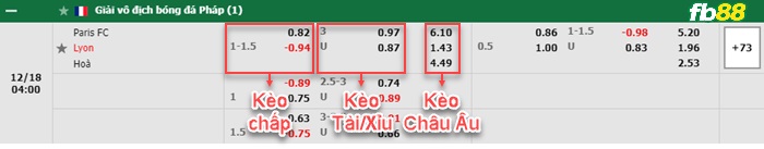 Fb88 bảng kèo trận đấu Paris FC vs Lyon