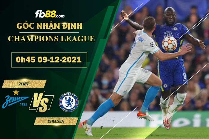 Fb88 soi kèo trận đấu Zenit vs Chelsea
