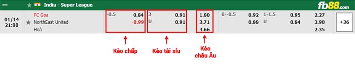 fb88-bảng kèo trận đấu FC Goa vs Northeast United