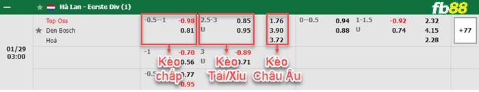 Fb88 bảng kèo trận đấu FC Oss vs FC Den Bosch