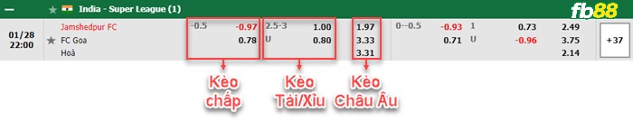 Fb88 bảng kèo trận đấu Jamshedpur vs FC Goa