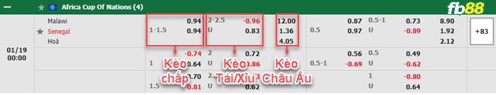 Fb88 bảng kèo trận đấu Malawi vs Senegal