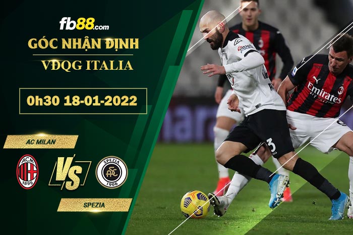 Fb88 soi kèo trận đấu AC Milan vs Spezia