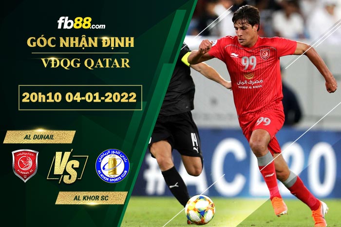 Fb88 soi kèo trận đấu Al Duhail vs Al Khor SC
