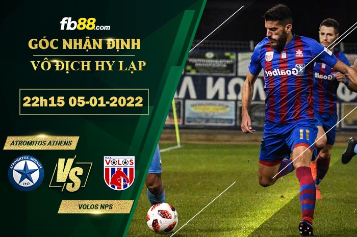 Fb88 soi kèo trận đấu Atromitos Athens vs Volos NPS