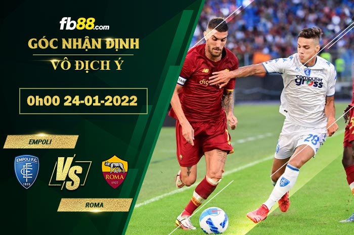 Fb88 soi kèo trận đấu Empoli vs Roma