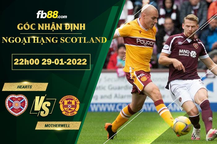 Fb88 bảng kèo trận đấu Hearts vs Motherwell