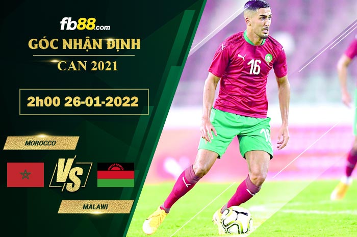 Fb88 soi kèo trận đấu Morocco vs Malawi