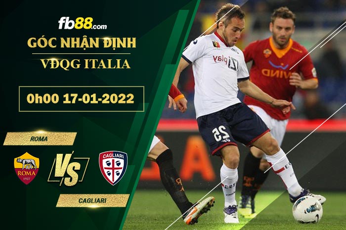 Fb88 soi kèo trận đấu Roma vs Cagliari