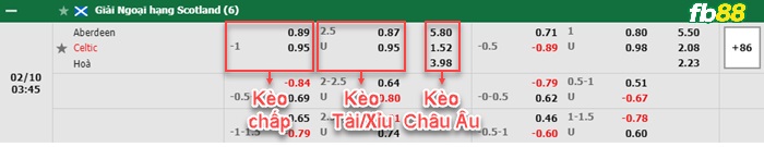 Fb88 bảng kèo trận đấu  Aberdeen vs Celtic