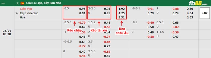 fb88-bảng kèo trận đấu Celta Vigo vs Rayo Vallecano