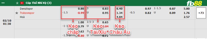 Fb88 bảng kèo trận đấu Denizlispor vs Trabzonspor