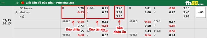 fb88-bảng kèo trận đấu FC Arouca vs Maritimo