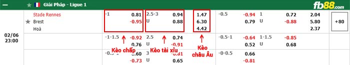 fb88-bảng kèo trận đấu Rennes vs Brest