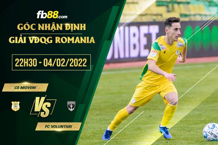 fb88-soi kèo CS Mioveni vs FC Voluntari