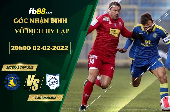 Fb88 soi kèo trận đấu Asteras Tripolis vs Pas Giannina