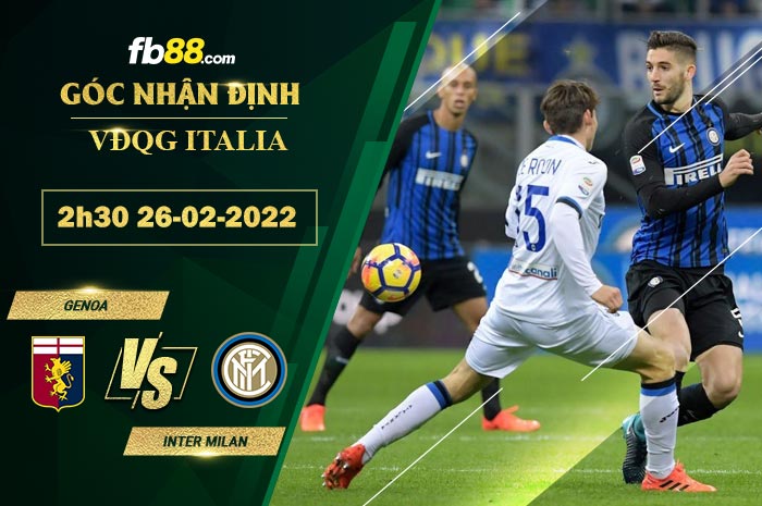 Fb88 soi kèo trận đấu Genoa vs Inter Milan