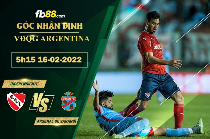 Fb88 soi kèo trận đấu Independiente vs Arsenal de Sarandi